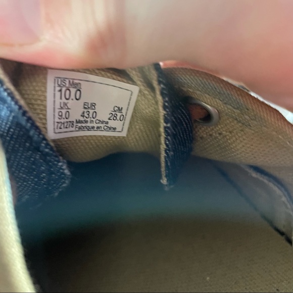 Vans Canvas Lo Two Tone Sneaker Blue Tan Lace up - Picture 12 of 13